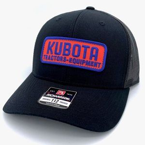 Kubota Vintage Patch Hat - All Black Richardson 112 Trucker Cap
